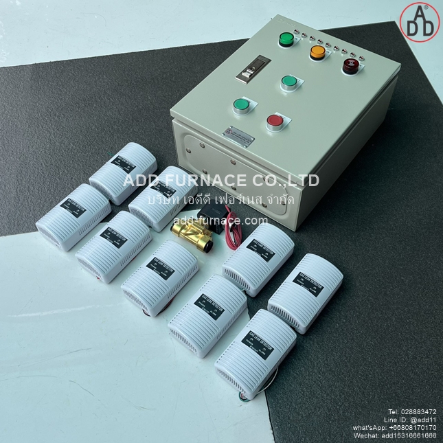 ควบคุมตรวจจับแก๊สรั่ว9จุด(โซลินอยด์วาล์ว)Yamataha-GLD-12 9Point Application With Gas Solenoid Valve(6)